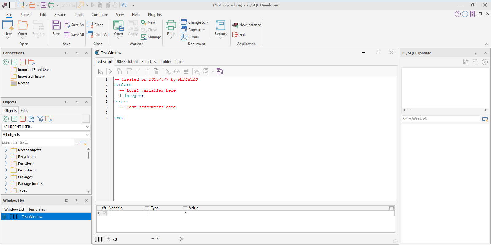 PLSQL Developerͼ1
