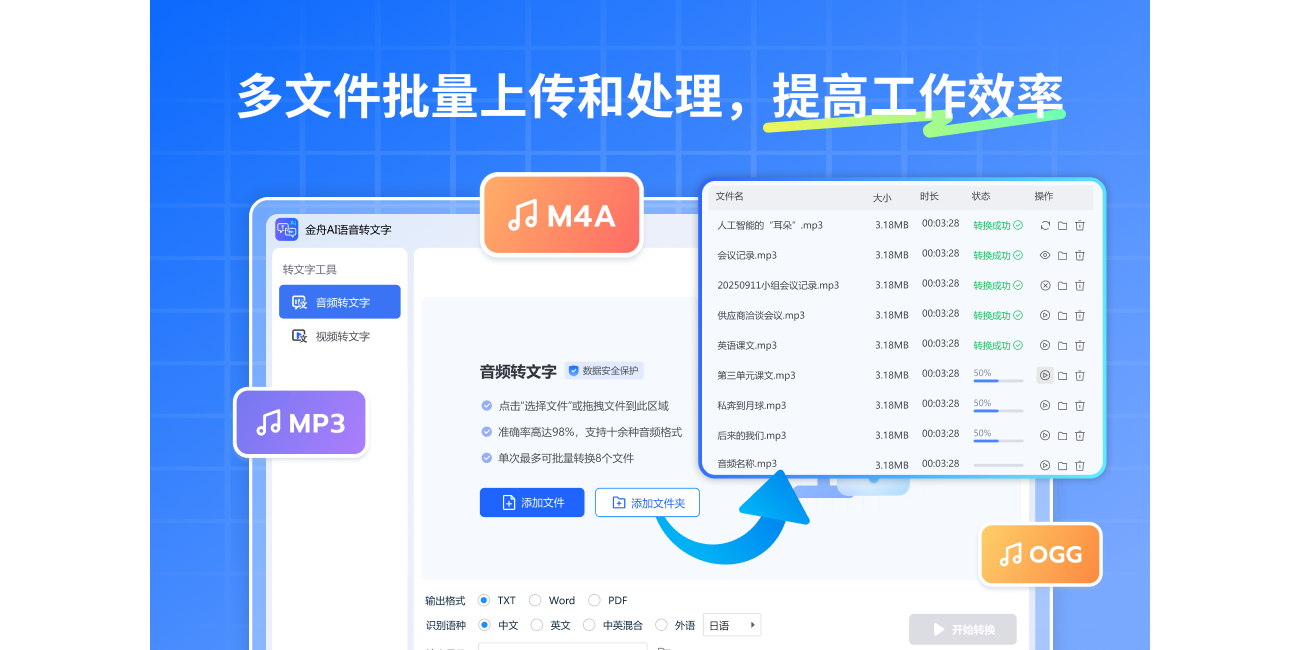 金舟AI语音转文字截图4 金舟AI语音转文字截图4
