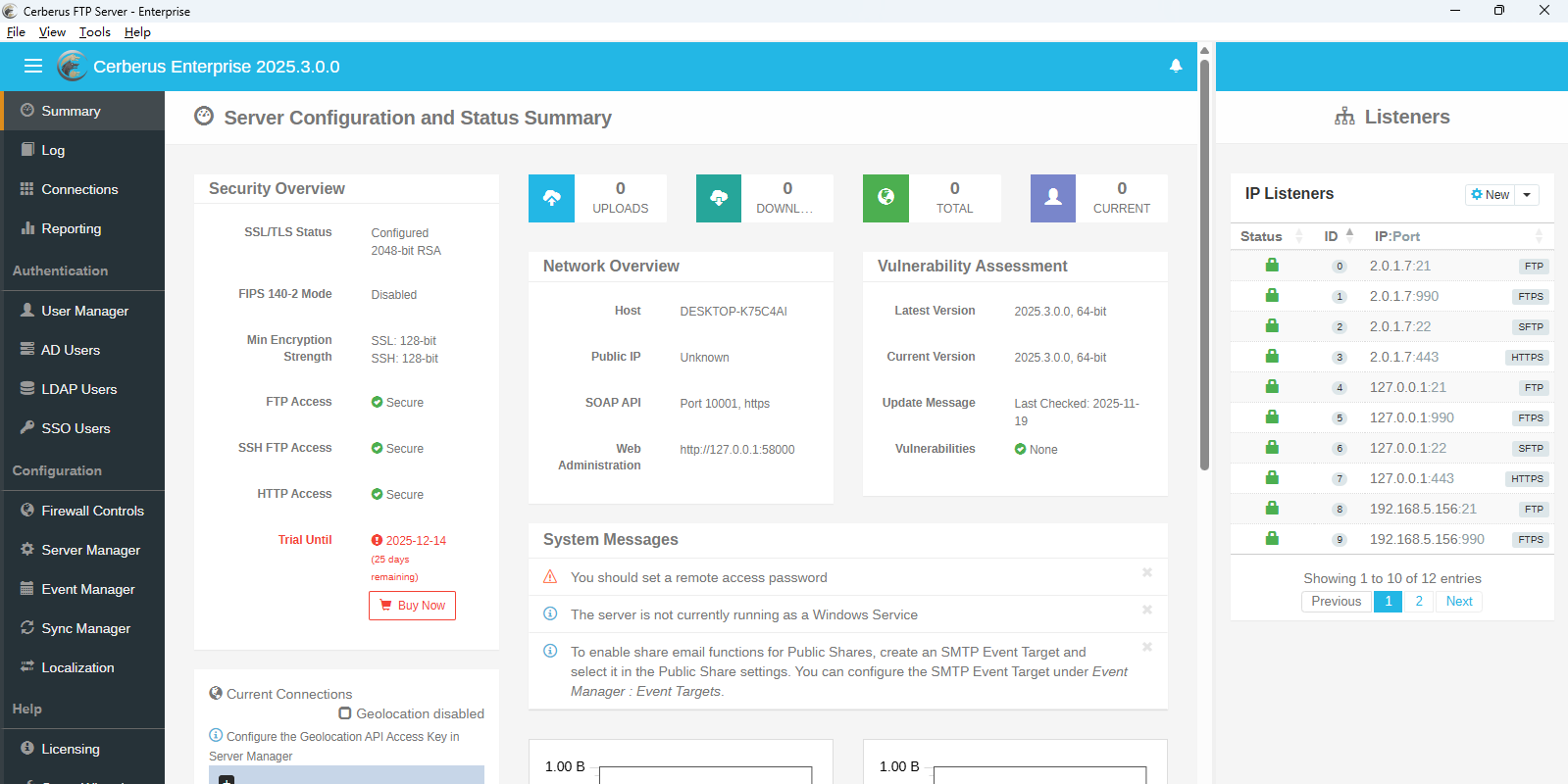 Cerberus FTP Server截图2 Cerberus FTP Server截图2