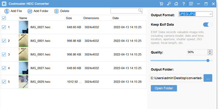 Coolmuster HEIC Converter截图2 Coolmuster HEIC Converter截图2