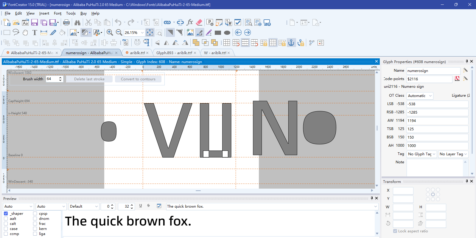 FontCreator截图2 FontCreator截图2