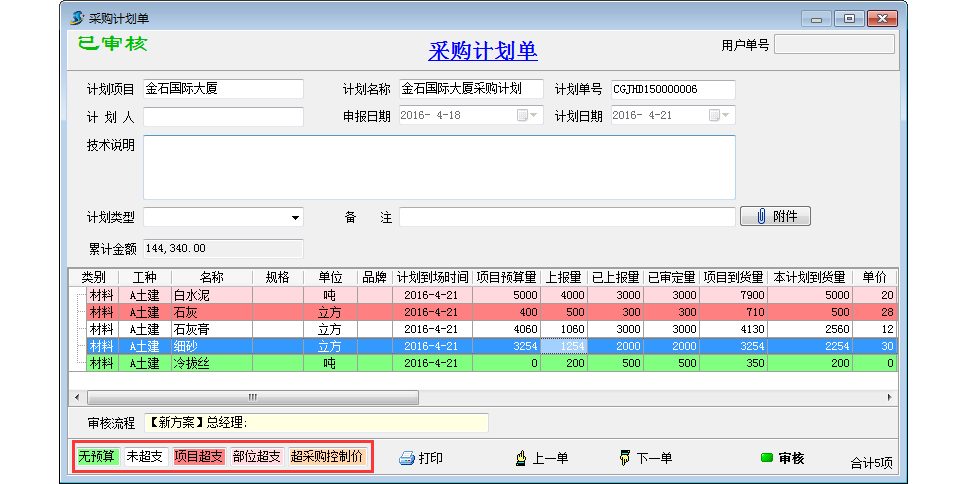 金石工程项目管理软件截图6 金石工程项目管理软件截图6